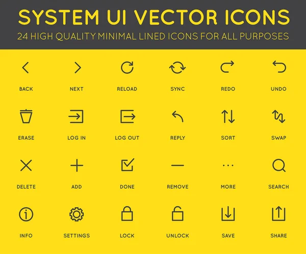 Icon-Set für Benutzeroberfläche — Stockvektor