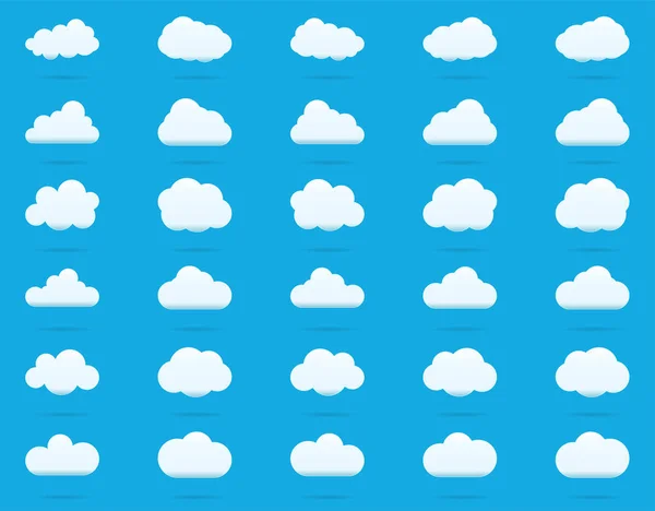 Ensemble d'icônes Cloud — Image vectorielle