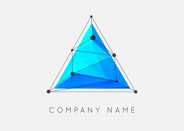 Logotipo colorido poligonal —  Vetores de Stock