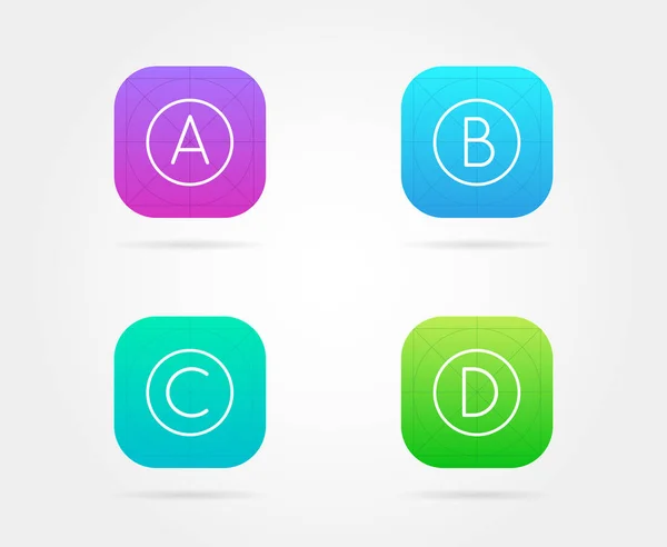 Vorlagen für App-Symbole — Stockvektor
