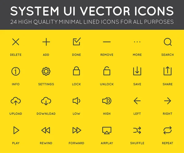 Conjunto de iconos de interfaz de usuario — Archivo Imágenes Vectoriales