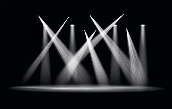 Ensemble de projecteurs à effet de lumière — Image vectorielle