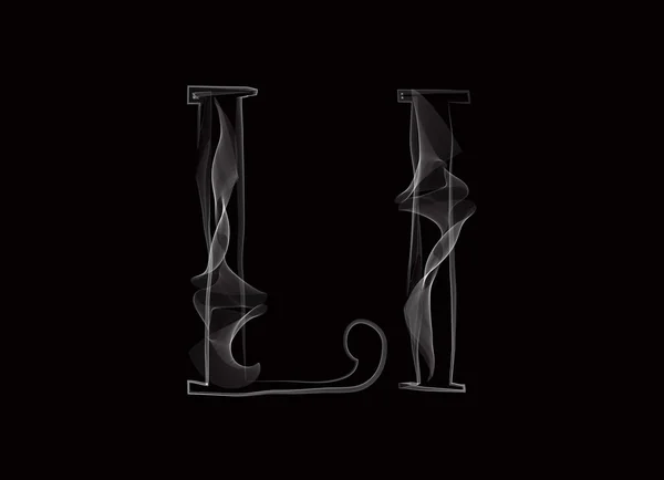 Haze tipo de fuente letters LL — Vector de stock