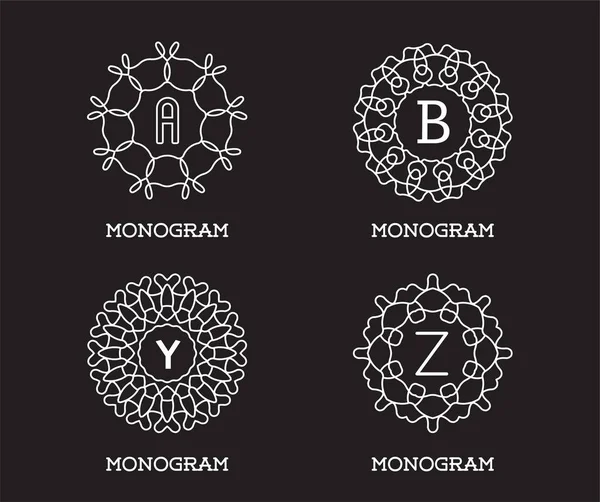 Set di Monogram Design Template . — Vettoriale Stock