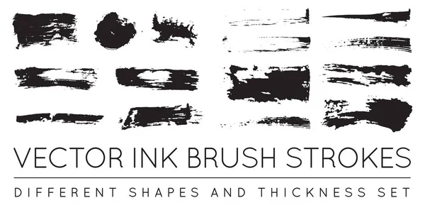 Pen Ink Brush Strokes — Stock Vector