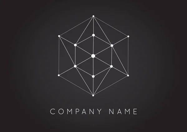 Logotype coloré polygonal — Image vectorielle