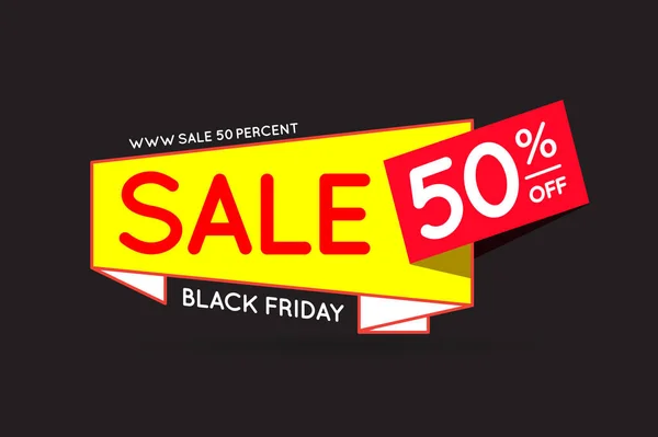 Black Friday sprzedaży transparent znak — Wektor stockowy