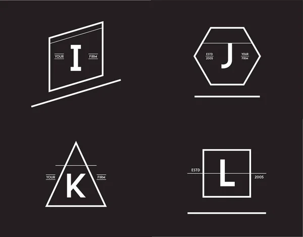 Zestaw minimalne geometryczne pokryte szablonu — Wektor stockowy