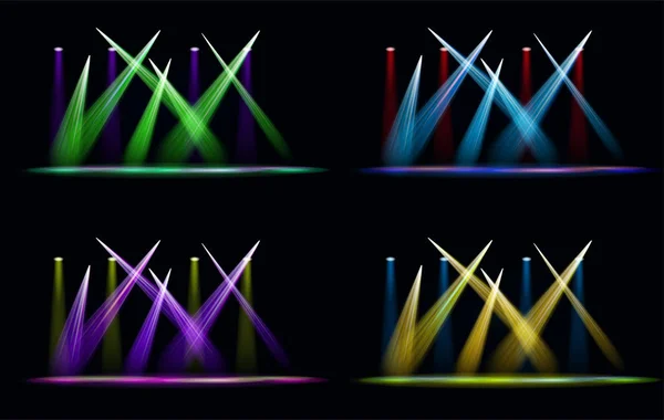 Набор световых эффектов прожектора — стоковый вектор