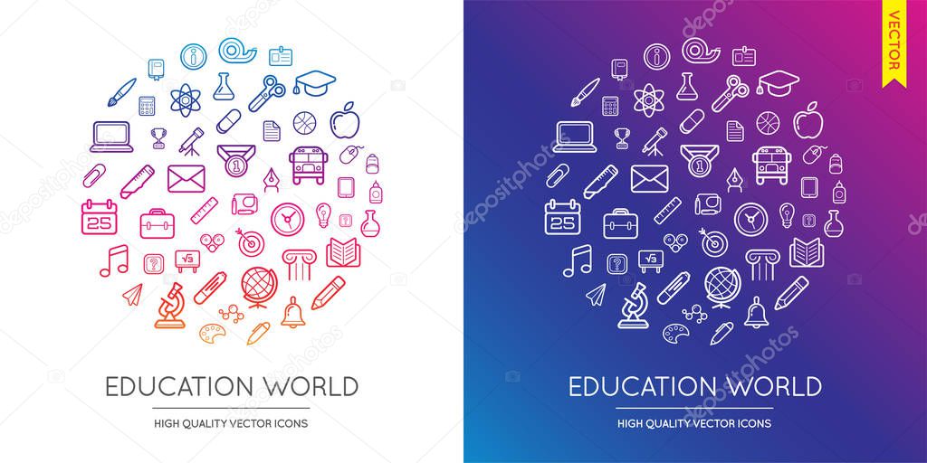 Set of Education Icons 