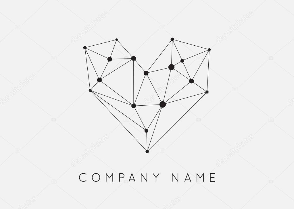 Geometric Shapes Unusual and Abstract  Vector Logo. Polygonal Colorful Logotype.