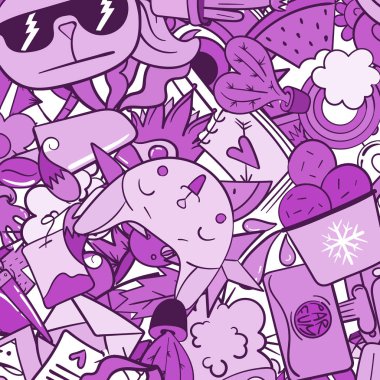 Grafiti desen doodle simgeler ile