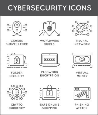 Siber Güvenlik Icons Set