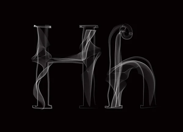 Haze lettertype type brieven Hh — Stockvector