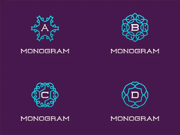 A Monogram tervezősablon — Stock Vector