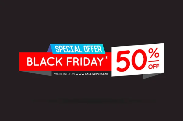 Black Friday sprzedaży transparent znak — Wektor stockowy