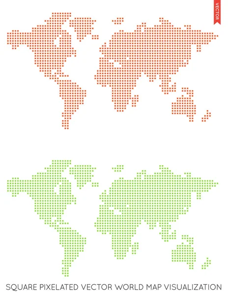 Conjunto de mapas del mundo — Archivo Imágenes Vectoriales