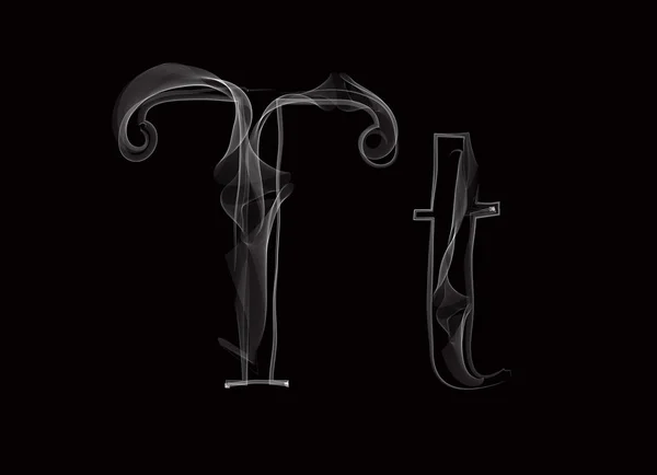Haze lettertype type letters Tt — Stockvector