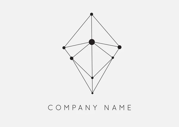 Logotype coloré polygonal — Image vectorielle