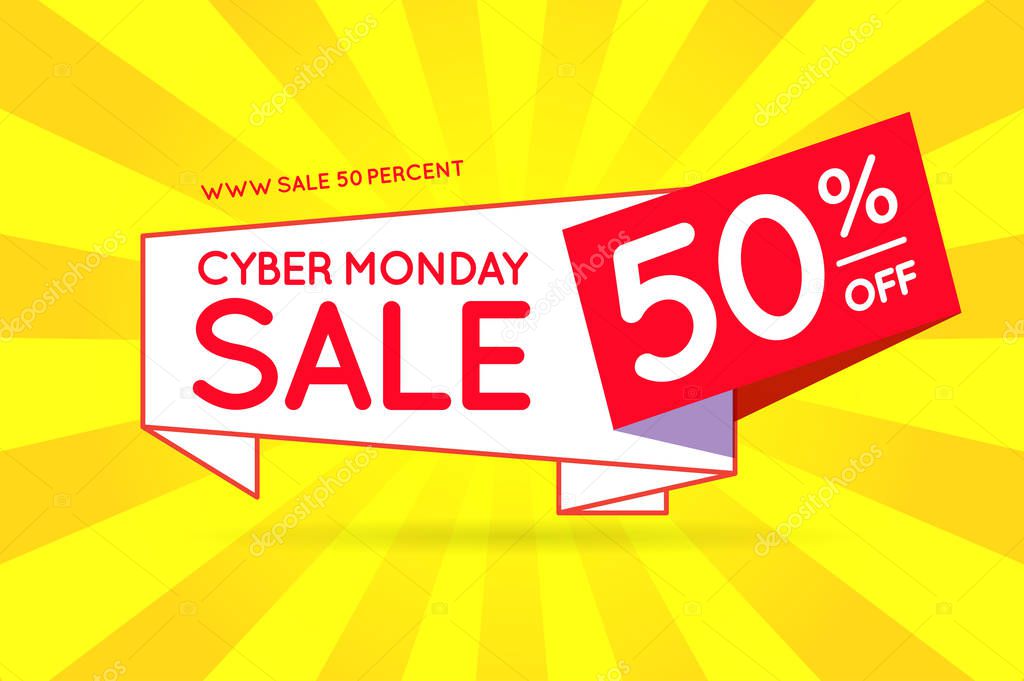 Cyber Monday Sale Sign Banner 