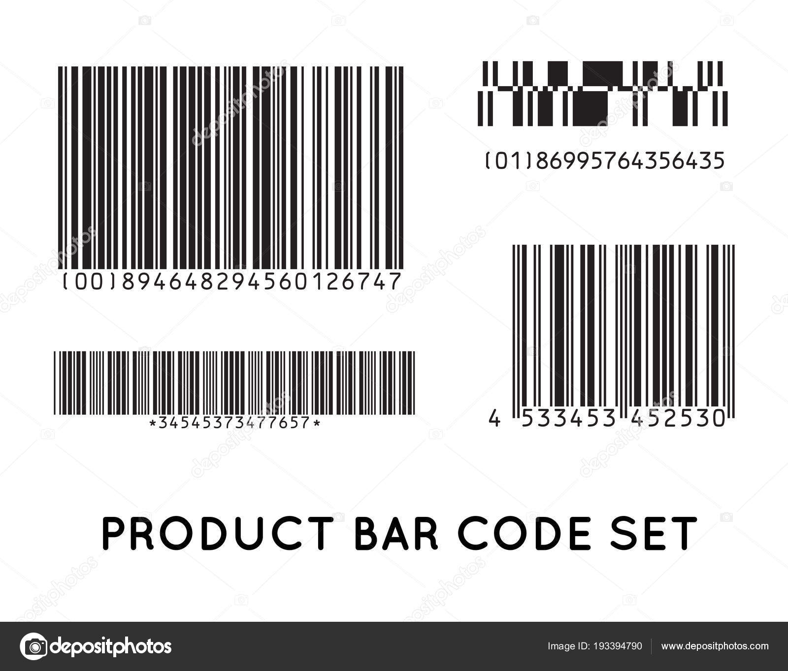 Icône Code Barres Ensemble Codes Barres Plates Moderne Peut
