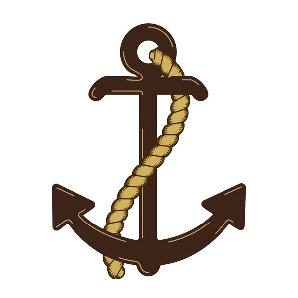 Vector Nautical Anchor Logo Icon Maritime Sea Ocean Boat