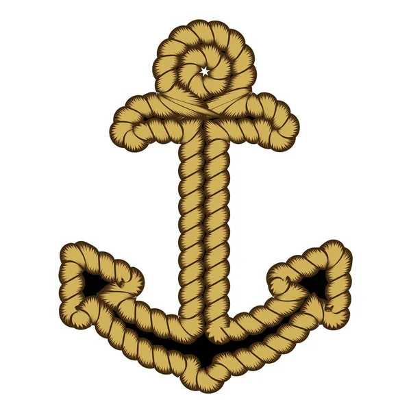 Wektor Logo Kotwica Morskie Ikona Morskiego Symbol Ilustracja Morze Ocean — Wektor stockowy