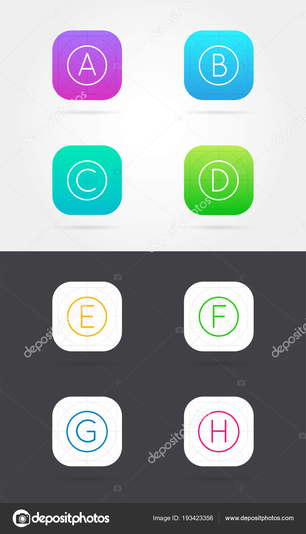 Vector White Blank Button App Icon Template Free Vector In