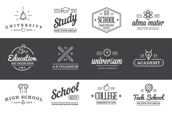 Conjunto Logotipos Educación Vectorial Ilustración Puede Utilizar Como Logotipo Icono — Vector de stock