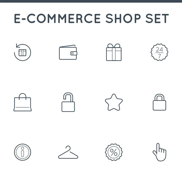 Set Von Vektor Commerce Symbole Einkaufen Und Online Können Als — Stockvektor