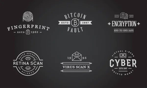 Набір Векторних Значків Кібербезпеки Знаків Можуть Бути Використані Логотип — стоковий вектор