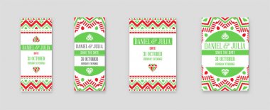 Vektör tasarım harika düğün davet şablonu Mandala veya karalamalar Tema kümesi. Tarihi, Noel arifesi, anneler günü, Sevgililer günü, doğum günü kartları, davetiyeler veya bebek duş