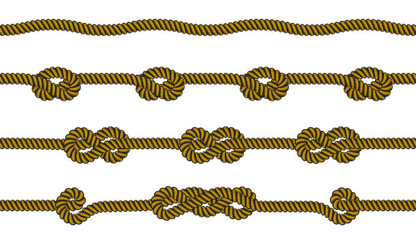 Vector Set of ropes with knots elements