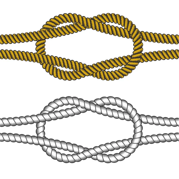 Climbing rope knot symbols — Stock Vector © happyroman 11428953