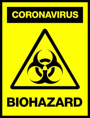 Roman Coronavirus, 2019-Ncov, Biohazard Poster. Dikkat Çubuğu