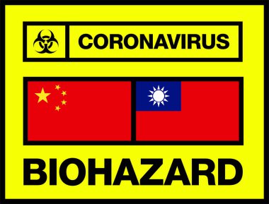 Çin ve Tayvan romanları Coronavirus, 2019-ncov, Biyolojik Tehlike Posteri.