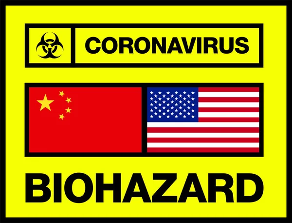 China en Usa (Verenigde Staten) Novel Coronavirus, 2019-ncov, Bioh — Stockfoto