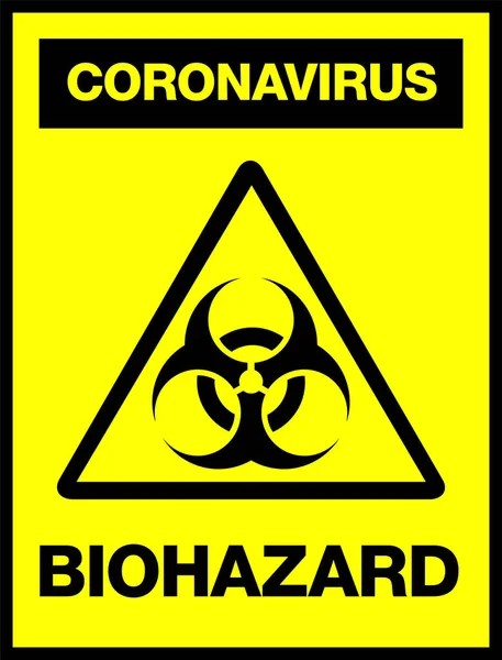 Nieuw Coronavirus, 2019-ncov, Poster Biohazard. Aandacht vasthouden. — Stockvector