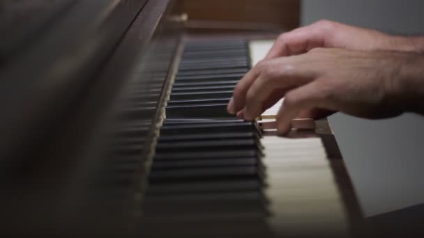 ピアノを弾く手をマンします。 — ストック動画