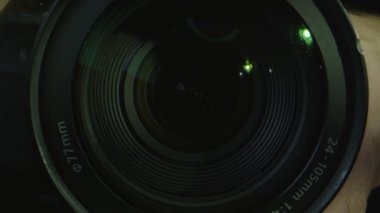 Kamera merceğinin makro görüntüsü