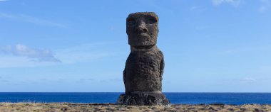 Moai on Este Island Rapa Nui. Last Moai