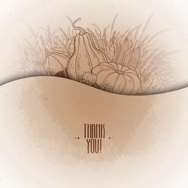 Carte graphique Thanksgiving — Image vectorielle