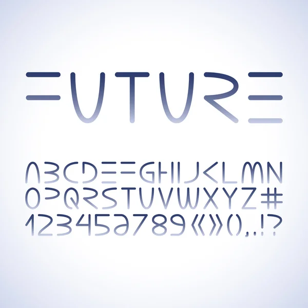 Futuristisches minimalistisches Alphabet. — Stockvektor