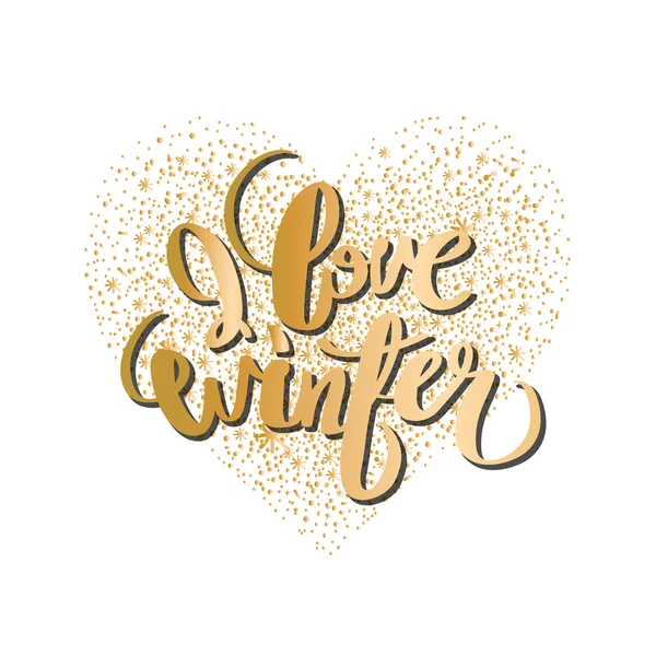 Graphic winter heart — Stock Vector