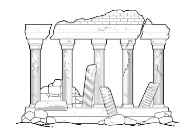 Grafik harap antik mimari