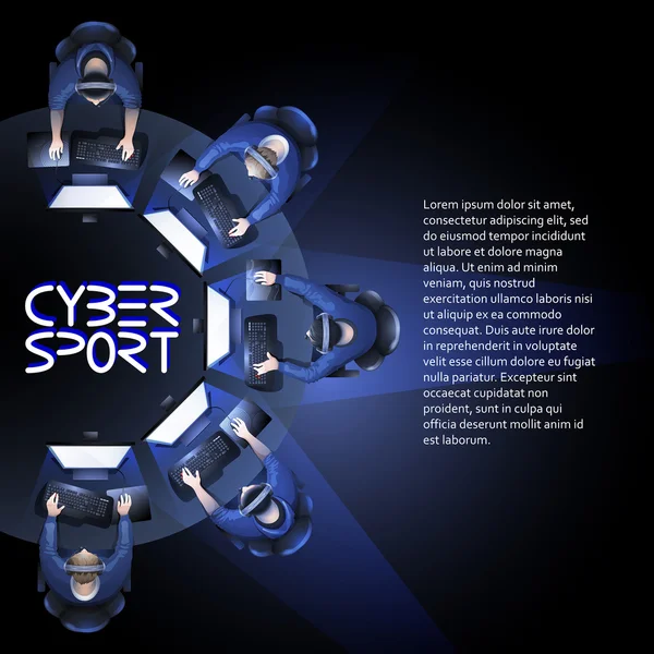 Cyber sport design — Stockový vektor