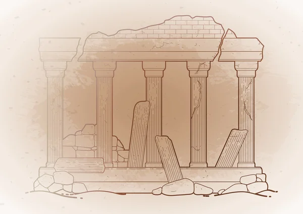 Grafikus romos ókori építészet — Stock Vector