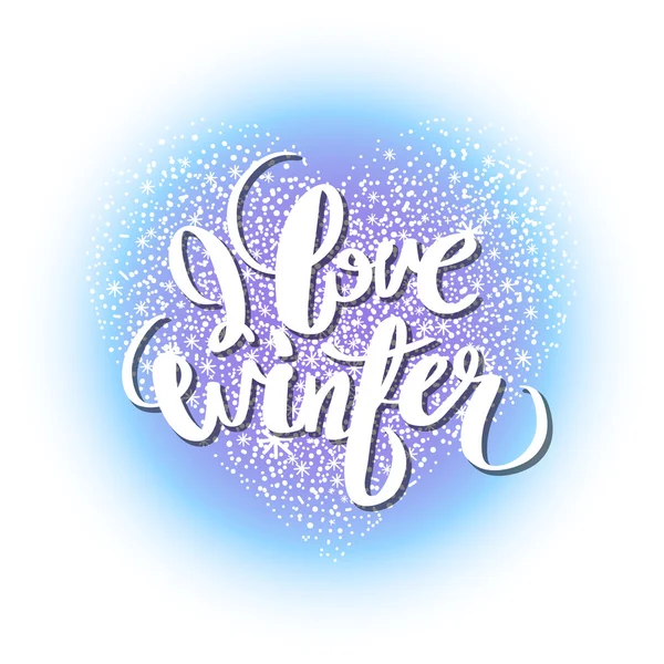 Γραφικό χειμώνα καρδιά — Διανυσματικό Αρχείο
