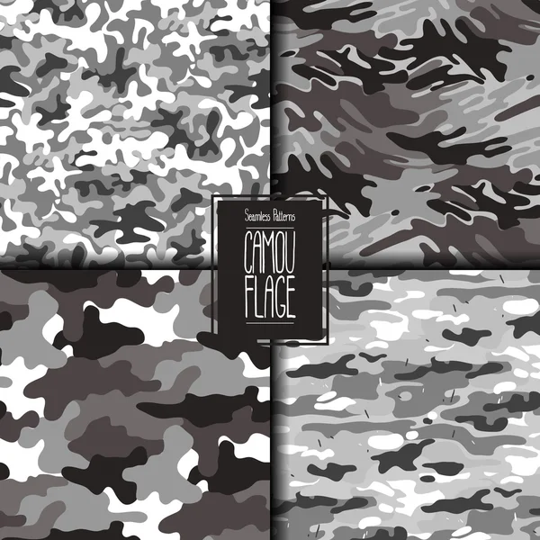 Abstracte camouflage patroon set — Stockvector