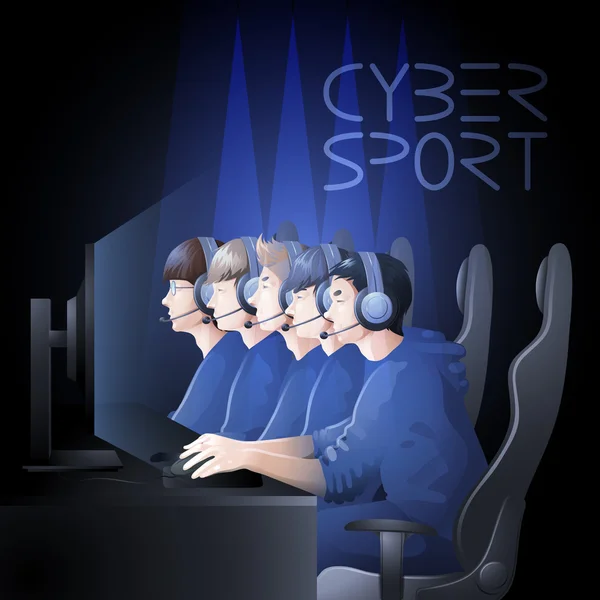 Cyber sport design — Stockový vektor